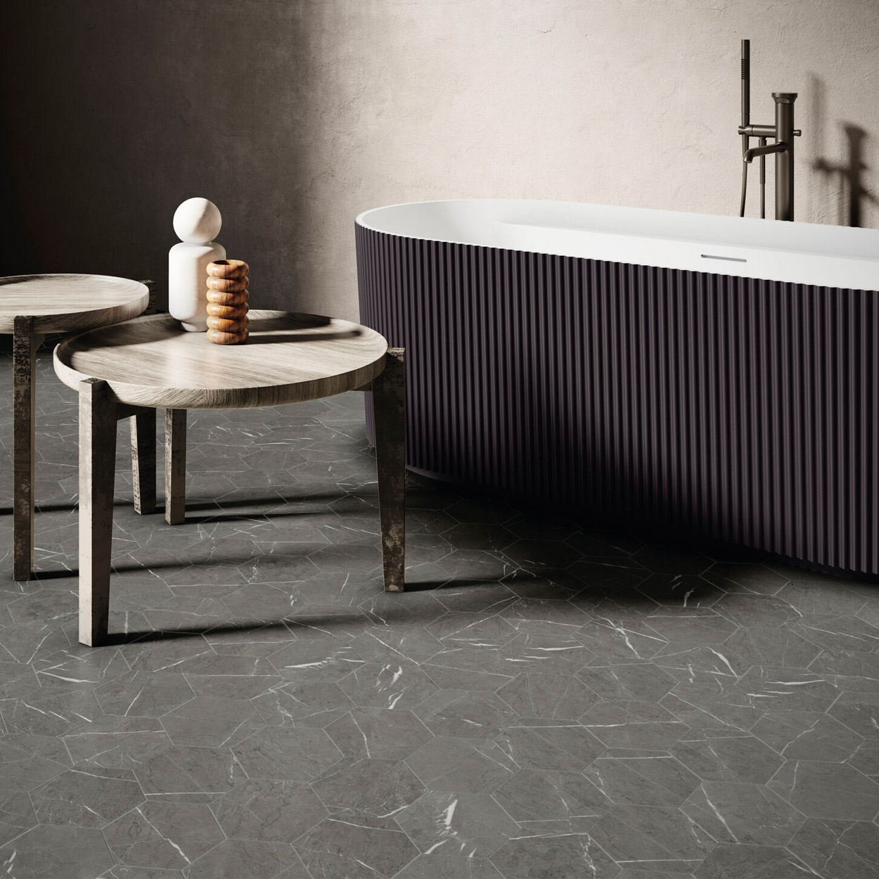 Cifre Ceramica Marquina Marmerlook mat 15x17cm